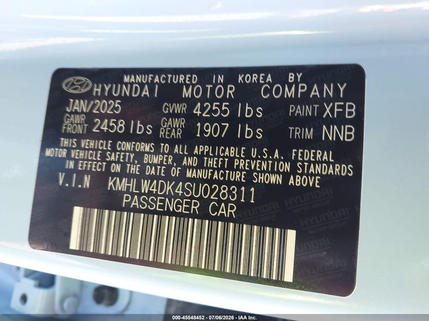 2025 Hyundai Elantra N VIN: KMHLW4DK4SU028311 Lot: 45548452