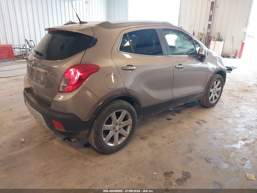 Vin: kl4cjhsb4eb765421, lot: 46046896, buick encore premium 20144