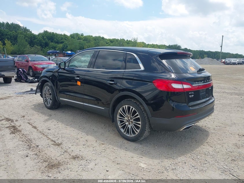 Vin: 2lmpj8lr8jbl18825, lot: 46046946, lincoln mkx reserve 20183