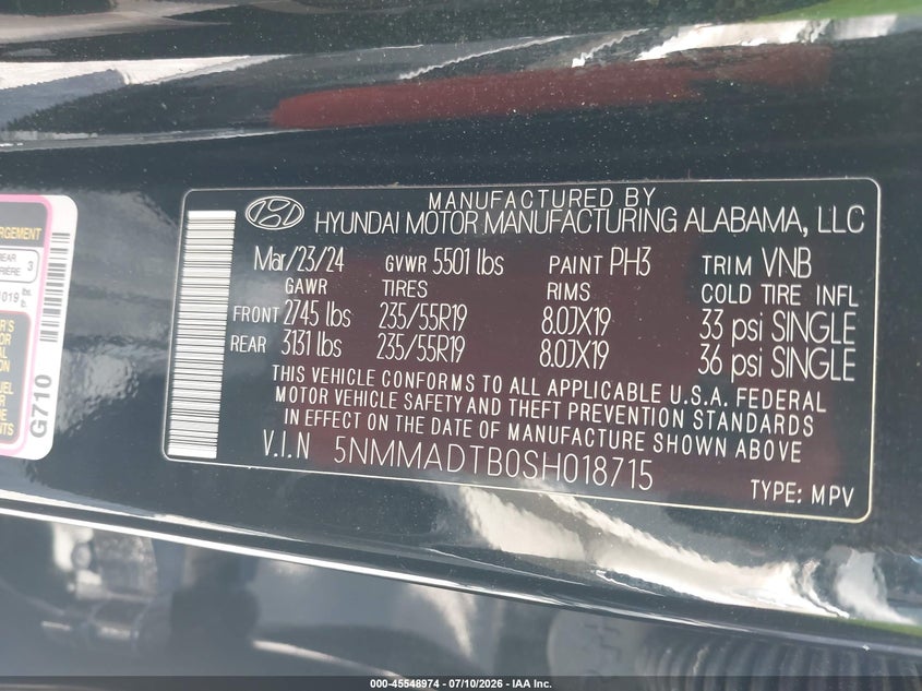 2025 Genesis Gv70 2.5T Awd VIN: 5NMMADTB0SH018715 Lot: 45548974