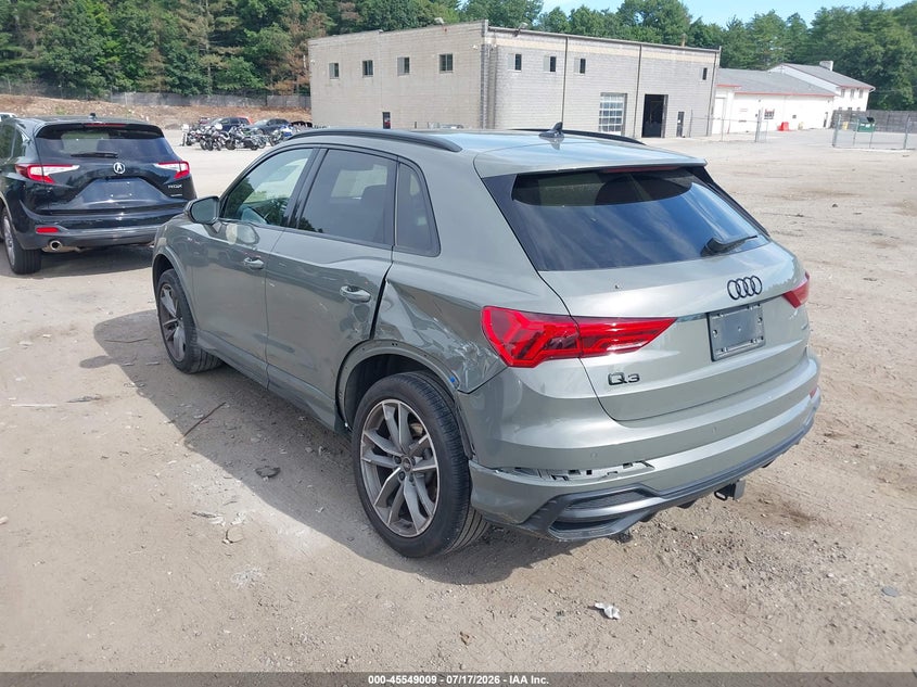 2022 Audi Q3 Premium Plus 45 Tfsi S Line Quattro Tiptronic VIN: WA1EECF39N1052877 Lot: 45549009