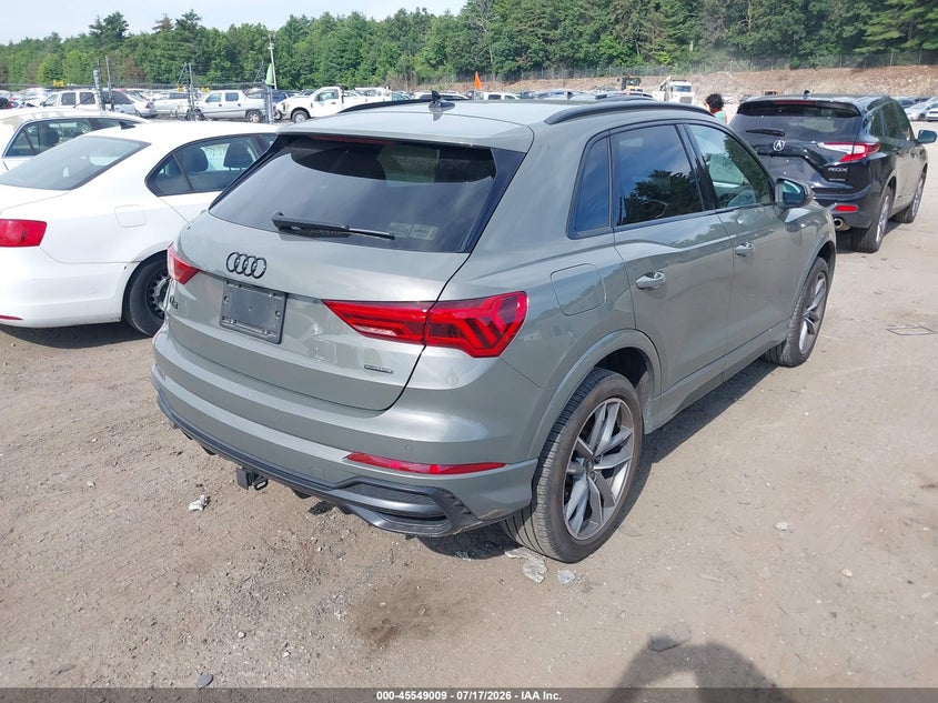 2022 Audi Q3 Premium Plus 45 Tfsi S Line Quattro Tiptronic VIN: WA1EECF39N1052877 Lot: 45549009