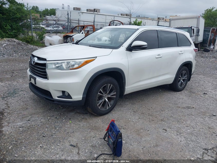 Vin: 5tdjkrfh6gs228589, lot: 46047583, toyota highlander xle v6 20162