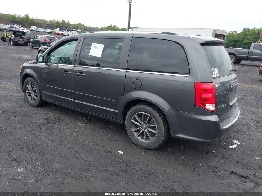 Vin: 2c4rdgcg6hr700247, lot: 46047633, dodge grand caravan sxt 20173
