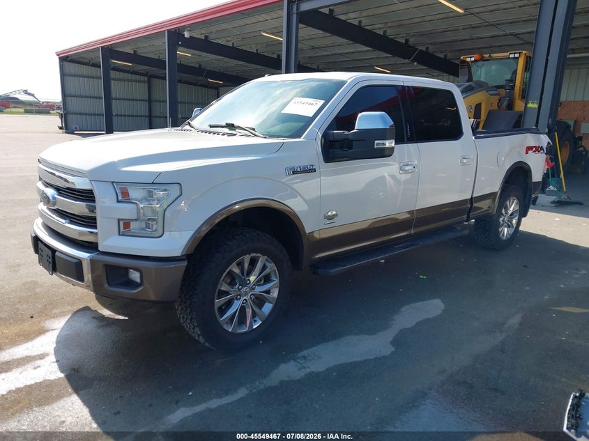 2016 Ford F-150 King Ranch/Lariat/Limited/Platinum/Xl/Xlt, Rear, IAAI, VIN 1FTFW1EG0GKD24875 — photo 2
