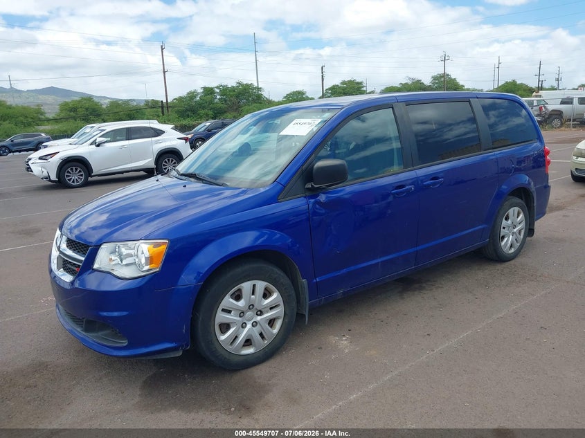 Vin: 2c4rdgbg7jr225456, lot: 46048018, dodge grand caravan se 20182
