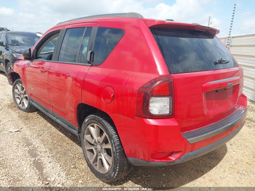 Vin: 1c4njcba3gd803057, lot: 46048062, jeep compass sport se 20163