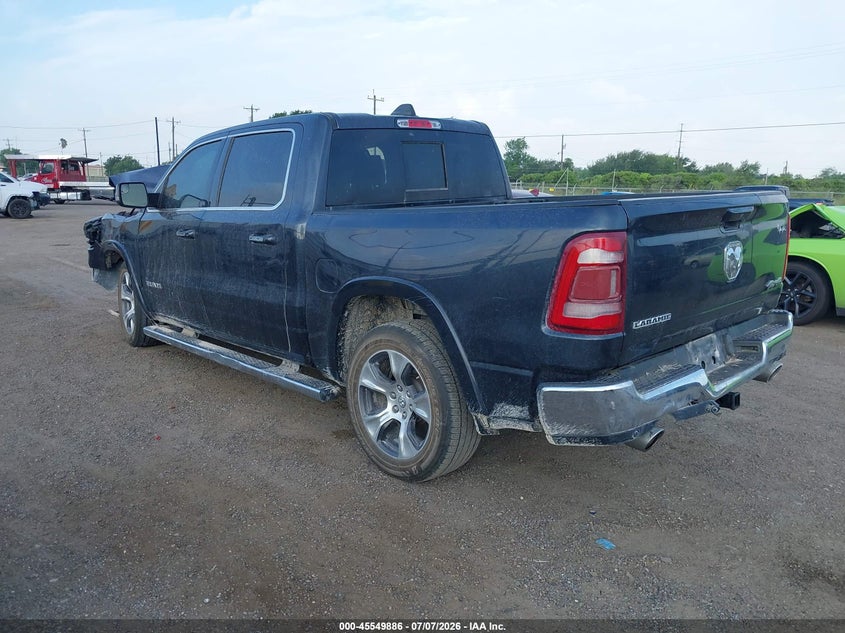 Vin: 1c6srfjt6ln325650, lot: 46048197, ram 1500 laramie  4x4 5'7 box 20203