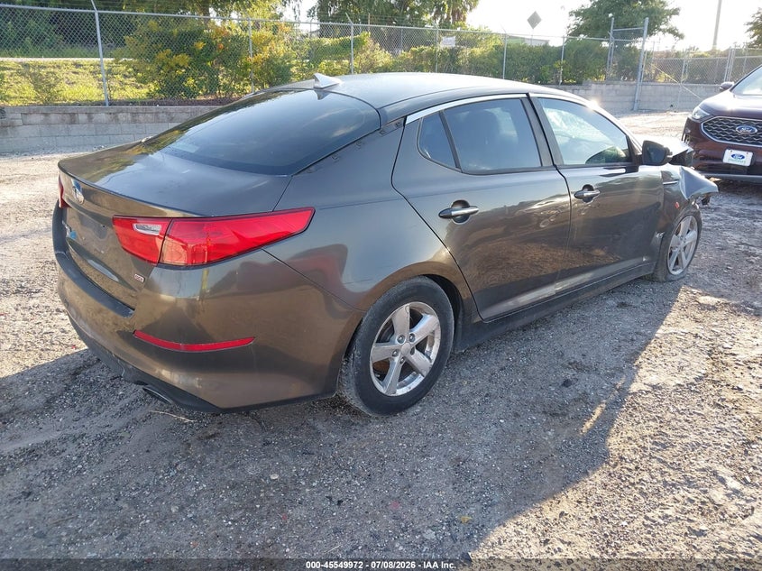 Vin: 5xxgm4a75eg321902, lot: 46048283, kia optima lx 20144
