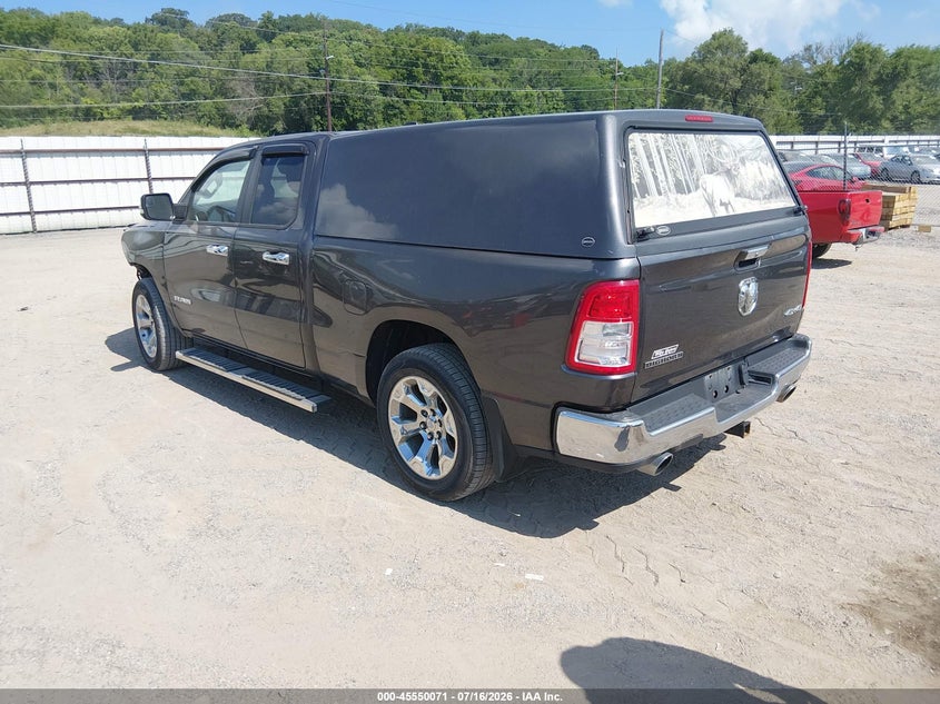 Vin: 1c6srfbt7ln222834, lot: 46048382, ram 1500 big horn  4x4 6'4 box 20203