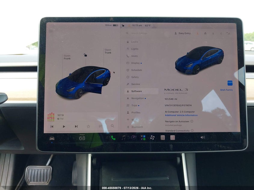 2018 Tesla Model 3 Long Range/Mid Range VIN: 5YJ3E1EA2JF078014 Lot: 45550079