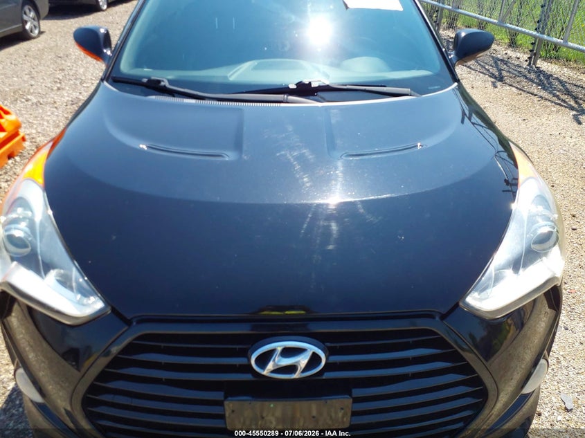 2013 Hyundai Veloster Turbo W/Black VIN: KMHTC6AE5DU147572 Lot: 45550289