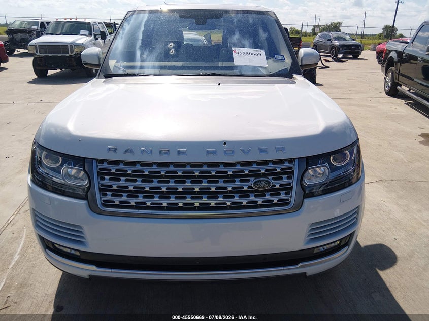 2016 Land Rover Range Rover 3.0L V6 Supercharged Hse VIN: SALGS2PF6GA304266 Lot: 45550669