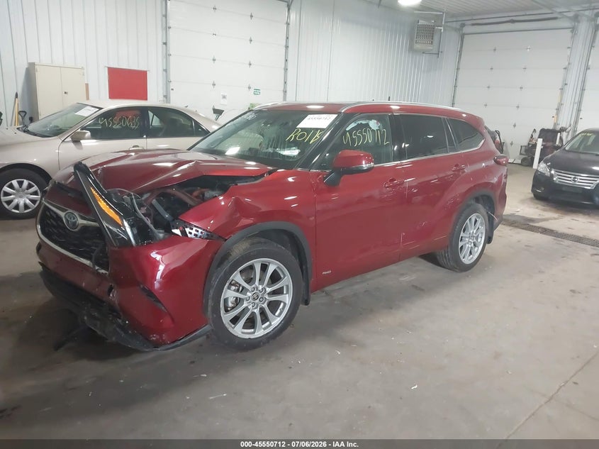 Vin: 5tdxbrch5ns551673, lot: 46049023, toyota highlander hybrid limited 20222
