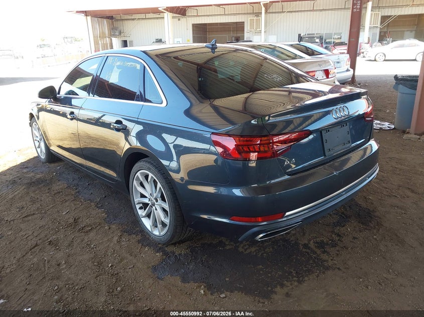 Vin: waugmaf49ka057472, lot: 46049302, audi a4 40 premium/40 titanium premium 20193