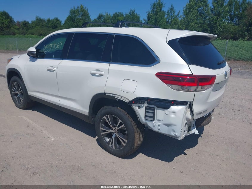 Vin: 5tdbzrfh4ks745382, lot: 46049380, toyota highlander le 20193