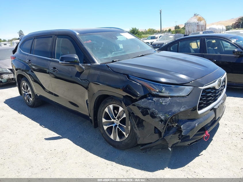Vin: 5tdgzrbh0ms125496, lot: 46049414, toyota highlander xle 2021 img_1