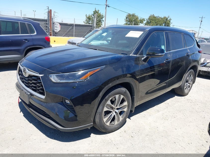 Vin: 5tdgzrbh0ms125496, lot: 46049414, toyota highlander xle 20212