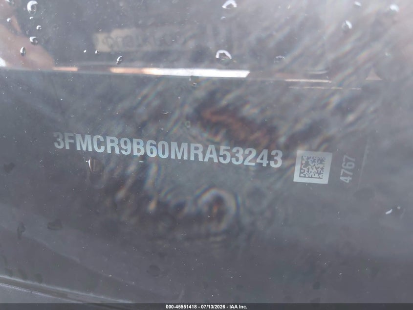 2021 Ford Bronco Sport Big Bend VIN: 3FMCR9B60MRA53243 Lot: 45551418