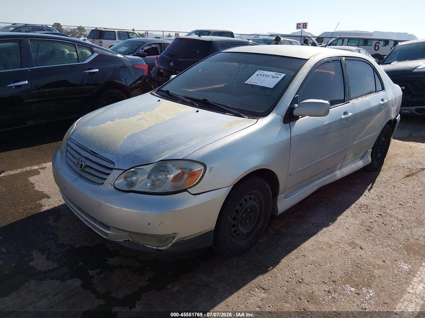 2003 Toyota Corolla, Rear, IAAI, VIN 1NXBR32E33Z105066 — photo 2