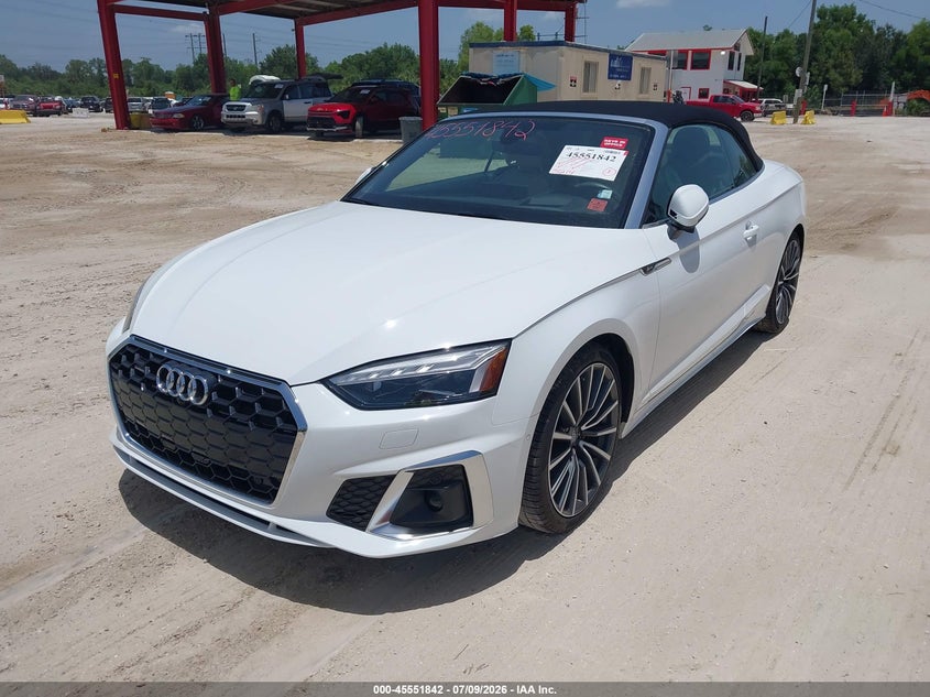 Vin: wau5agf58pn003768, lot: 46050153, audi a5 cabriolet prestige 45 tfsi s line quattro s tronic 20232