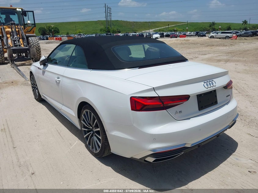 Vin: wau5agf58pn003768, lot: 46050153, audi a5 cabriolet prestige 45 tfsi s line quattro s tronic 20233