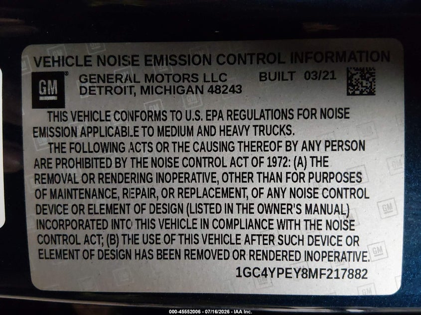 2021 CHEVROLET SILVERADO 2500HD auction photo 8