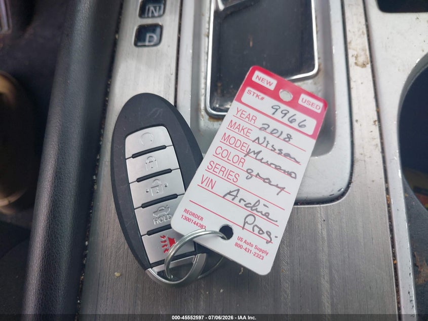 NISSAN MURANO 2018 VIN 5N1AZ2MG0JN183395