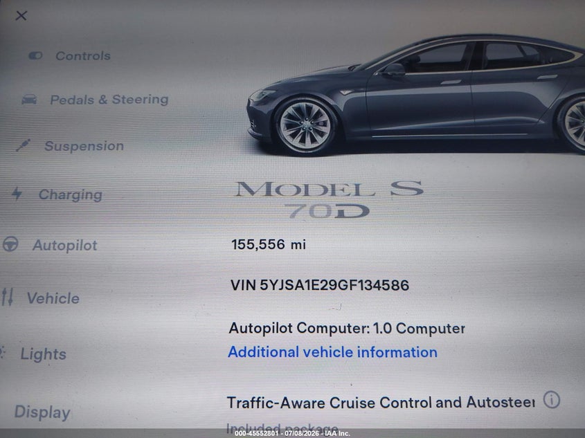 2016 TESLA MODEL S 60D/70D/75D/85D/90D · Фото 14