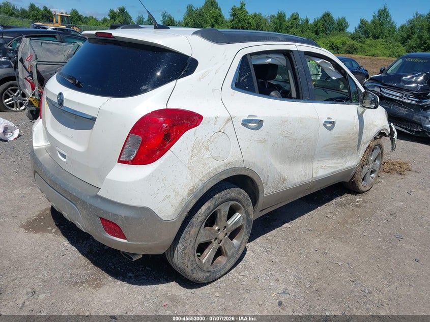 Vin: kl4cjasb1db078516, lot: 46051311, buick encore 20134