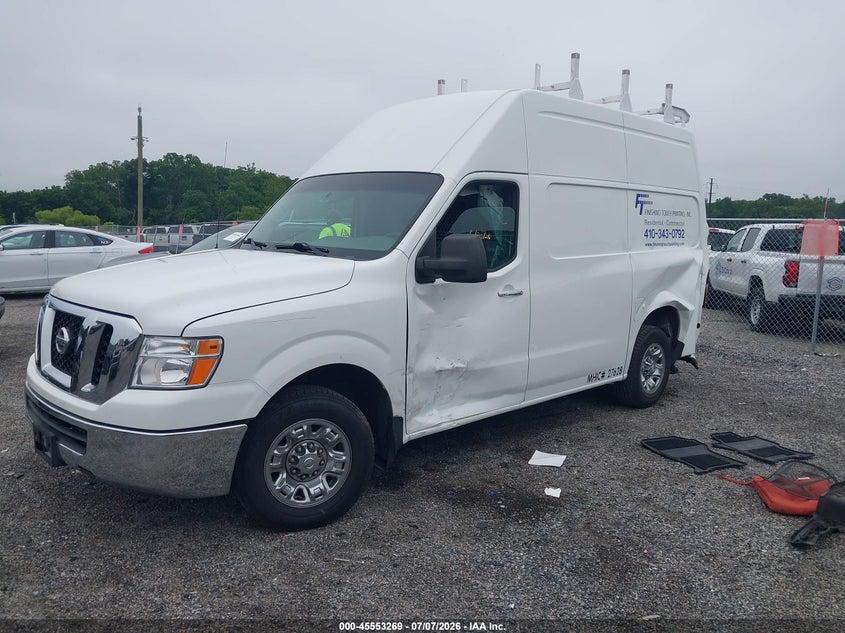 Vin: 1n6bf0ly9hn808920, lot: 46051580, nissan nv cargo nv2500 hd sl v6 20172