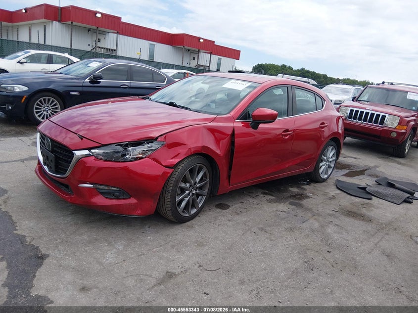 2018 Mazda 3, Левый бок, IAAI, VIN 3MZBN1M32JM223091 — фото 2