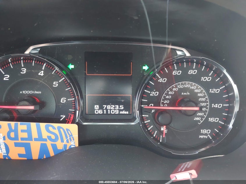 2019 Subaru Wrx VIN: JF1VA1A63K9814837 Lot: 45553684