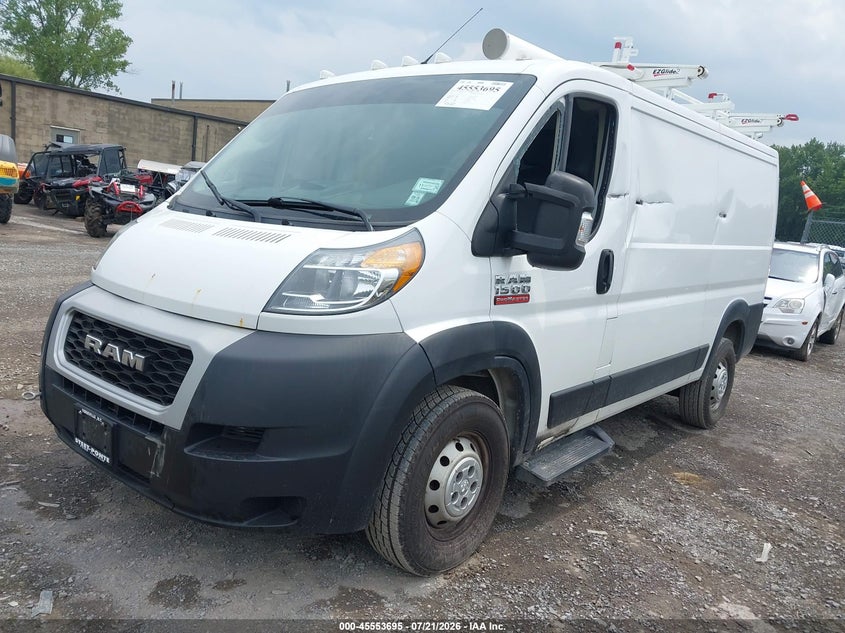 Vin: 3c6trvag9ke514121, lot: 46052006, ram promaster 1500 low roof 136 wb 20192