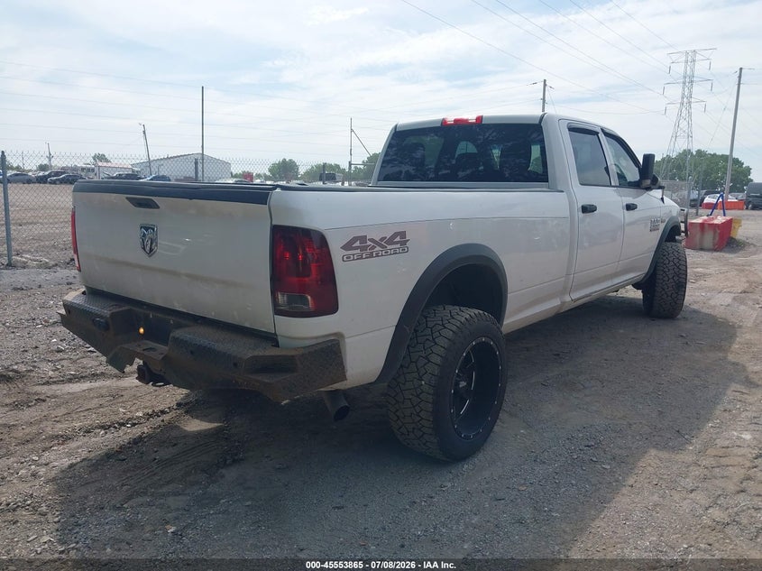 Vin: 3c6ur5hj7hg502228, lot: 46052176, ram 2500 tradesman  4x4 8' box 20174