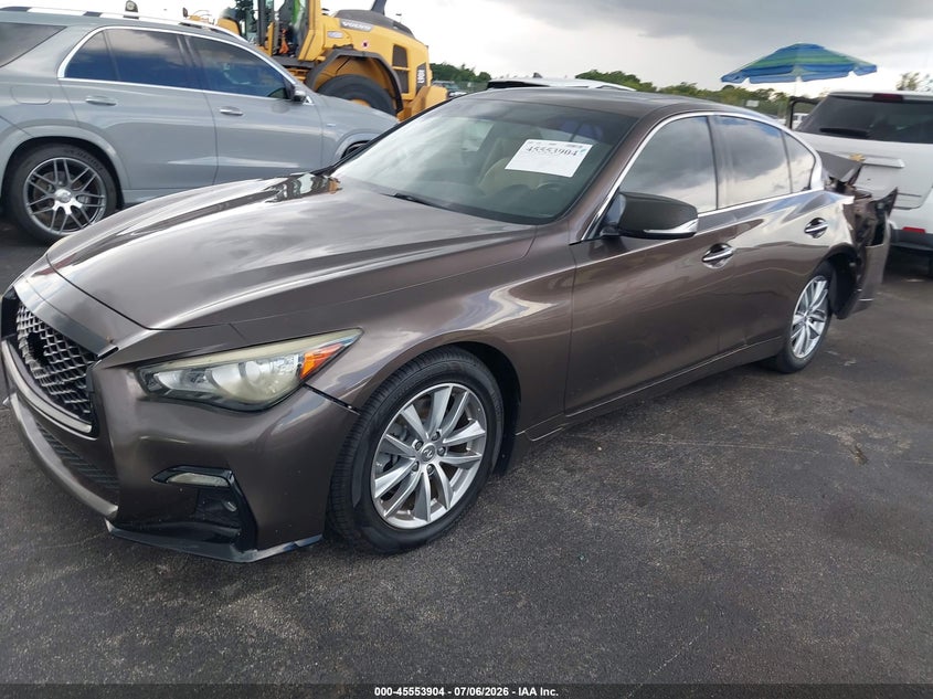 2014 Infiniti Q50, Удар ззаду, IAAI, VIN JN1BV7AP2EM673793 — фото 2