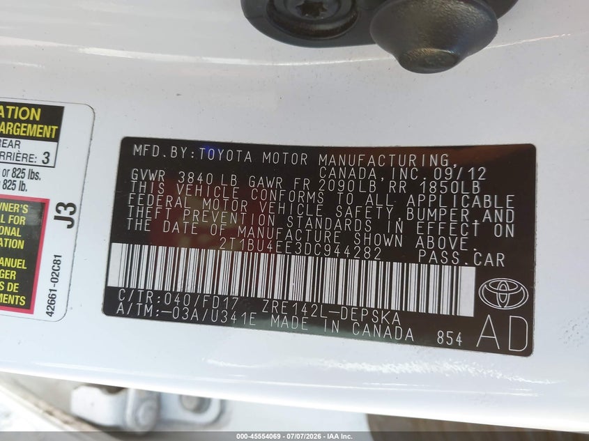 2013 TOYOTA COROLLA S · Фото 9