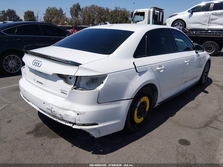 Vin: wauenaf44ja023054, lot: 46052496, audi a4 2.0t premium/2.0t tech premium 20184