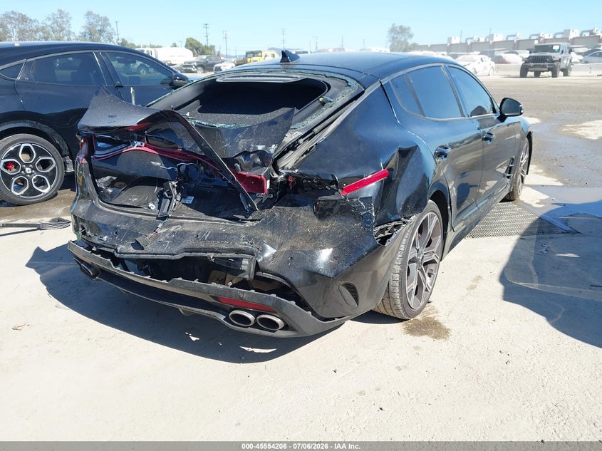 Vin: knae45lc5m6092316, lot: 46052517, kia stinger gt1 20214