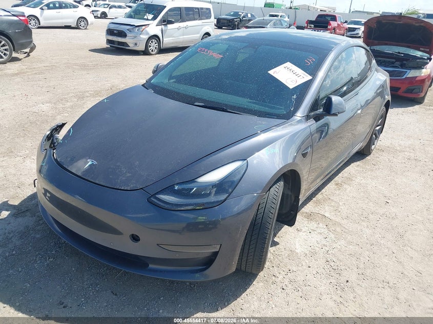 2022 Tesla Model 3, Right Side, IAAI, VIN 5YJ3E1EB9NF156013 — photo 2