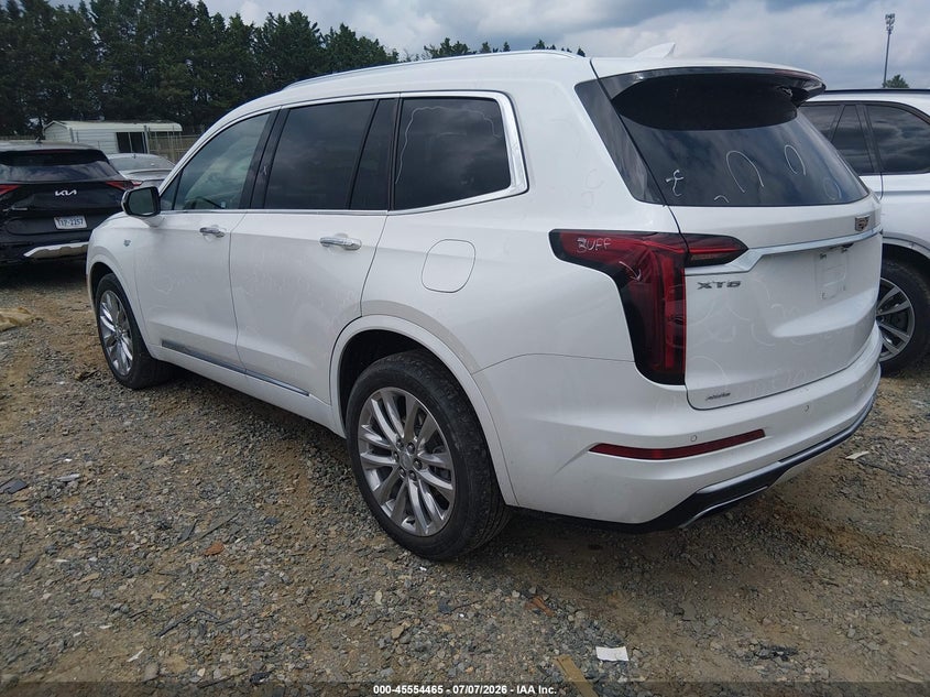 Vin: 1gykpdrs9pz153671, lot: 46052776, cadillac xt6 awd premium luxury 20233