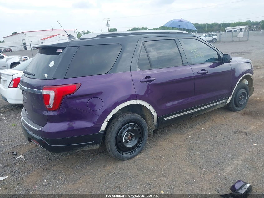 Vin: 1fm5k8d83jgb69870, lot: 46053592, ford explorer xlt 20184