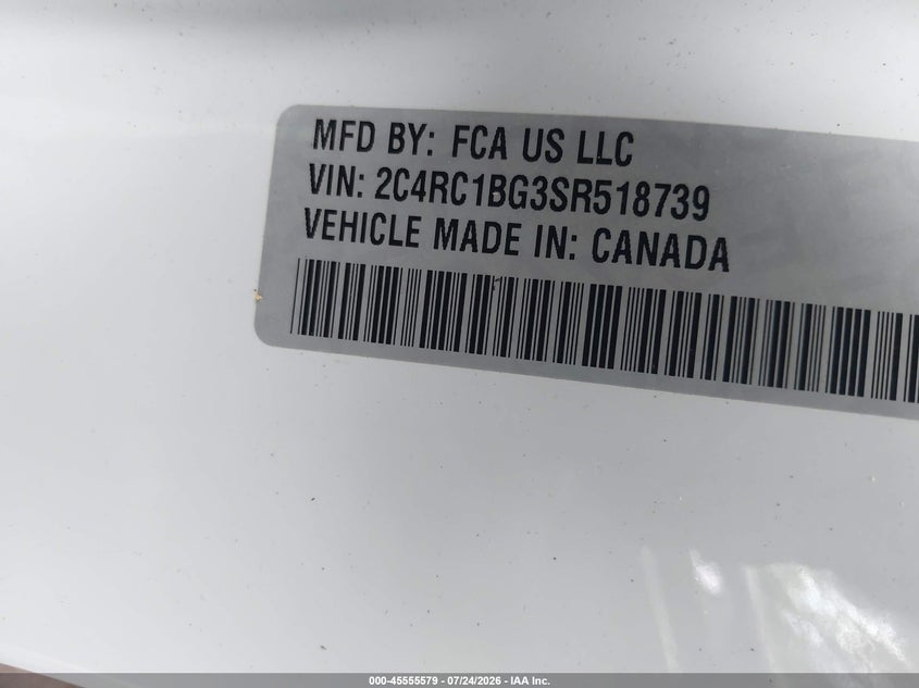 2025 CHRYSLER PACIFICA VAN 3.6L V-6 DOHC, VVT, 287HP