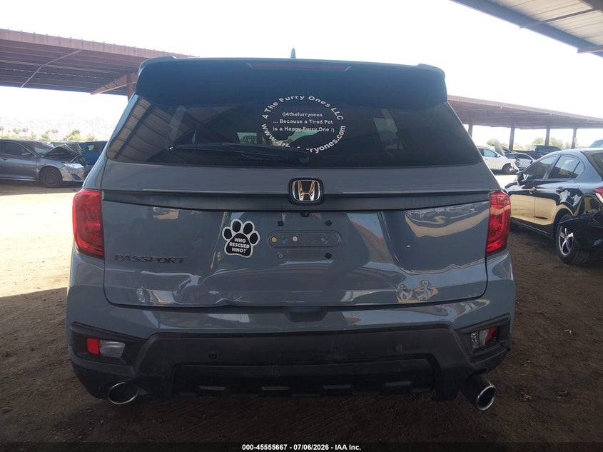 2022 Honda Passport 2Wd Ex-L VIN: 5FNYF7H56NB003956 Lot: 45555667