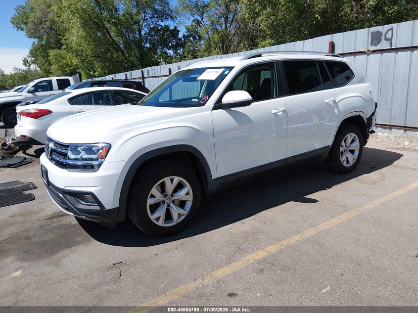 2018 Volkswagen Atlas, Перед і зад, IAAI, VIN 1V2DR2CA4JC542806 — фото 2