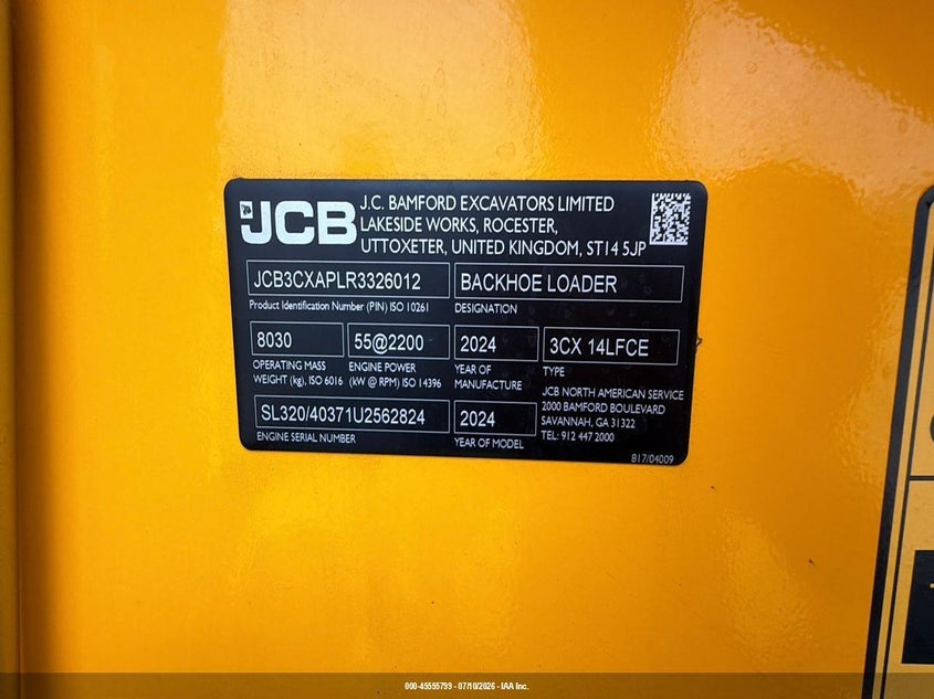 2024 JCB 3CX14 ECO auction photo 7