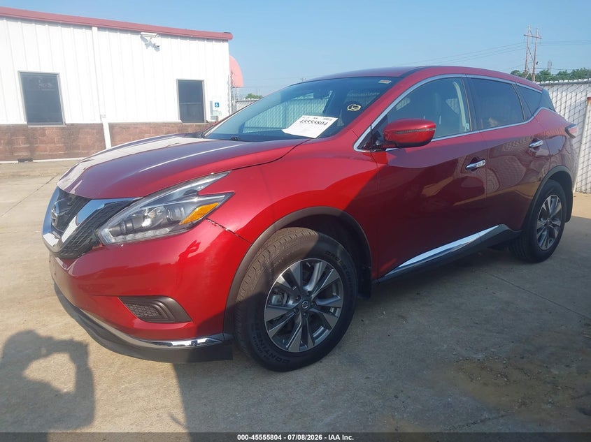 2018 Nissan Murano, Перёд и зад, IAAI, VIN 5N1AZ2MG4JN145166 — фото 2