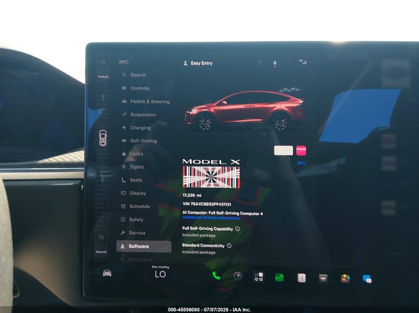 2023 TESLA MODEL X auction photo 7