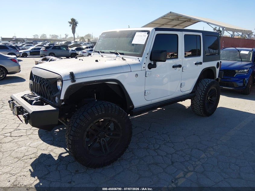 Vin: 1c4hjwdg2hl575978, lot: 46055101, jeep wrangler unlimited willys wheeler 20172
