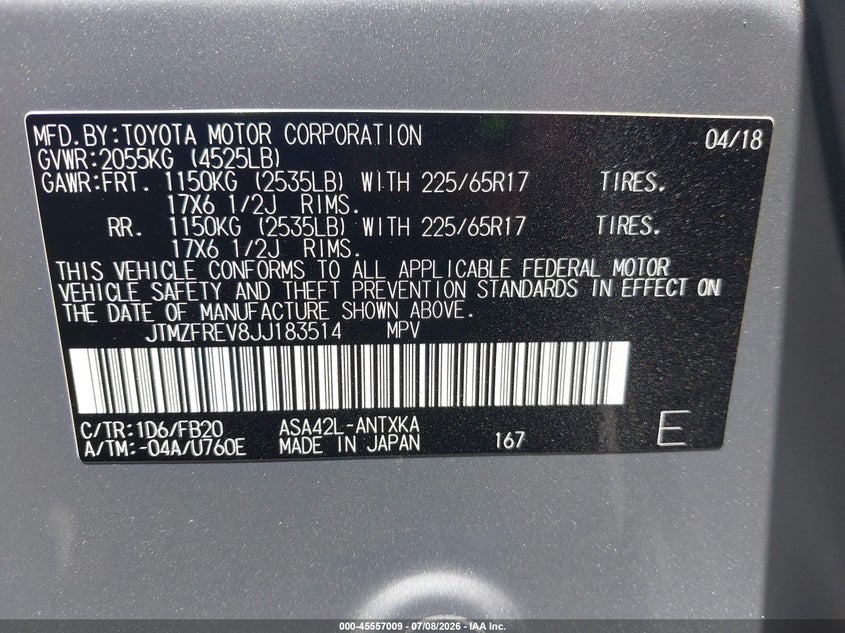 2018 TOYOTA RAV4 LE — Photo 9